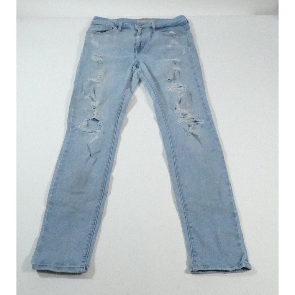 Levi's Jeans Womens 28 Blue 721 High Rise Skinny Distressed Ripped Denim Pants